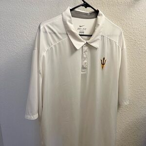 Nike Dri-Fit White Polo Arizona State